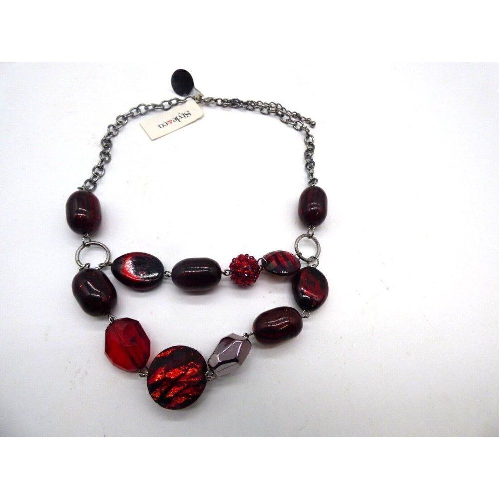 Style & Co Hem Red 2-Row Statement Necklace
